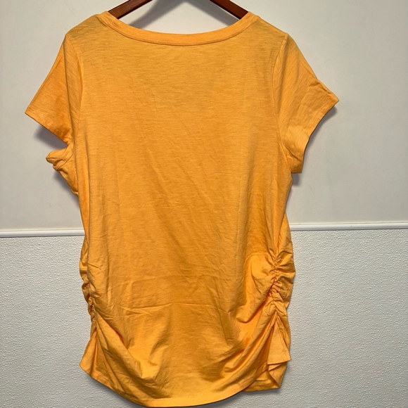 NWT Old Navy Maternity Shirt, XL light Orange Fitted gathered sides lightweight - Picture 9 of 11